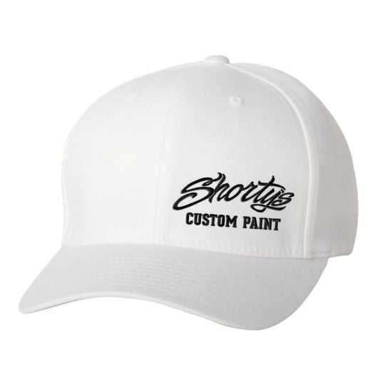 Embroidered Flexfit Hat | White & Black