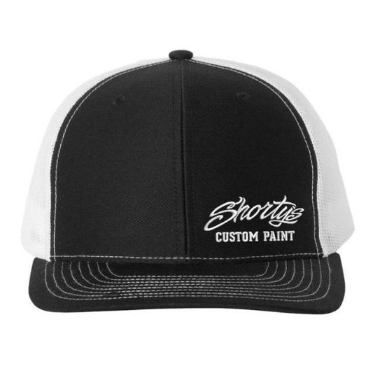 Embroidered Trucker Hat | Black and White