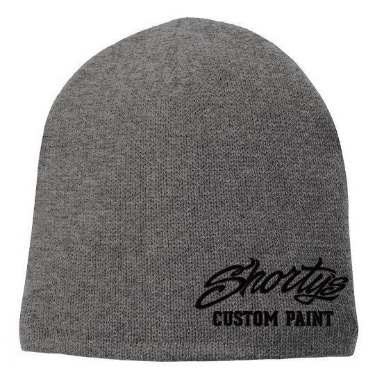 Embroidered Fleece Lined Beanie | Black and White