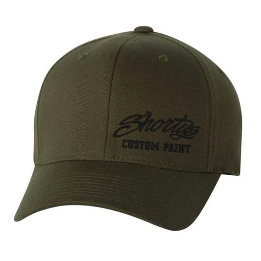 Embroidered Flexfit Hat | Olive Green and Black