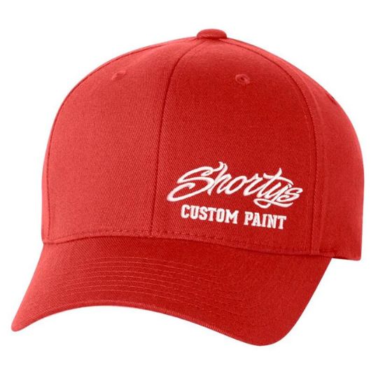 Embroidered Flexfit Hat | Red and White