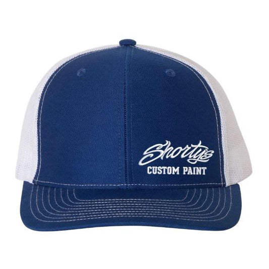 Embroidered Trucker Hat | Royal Blue and White